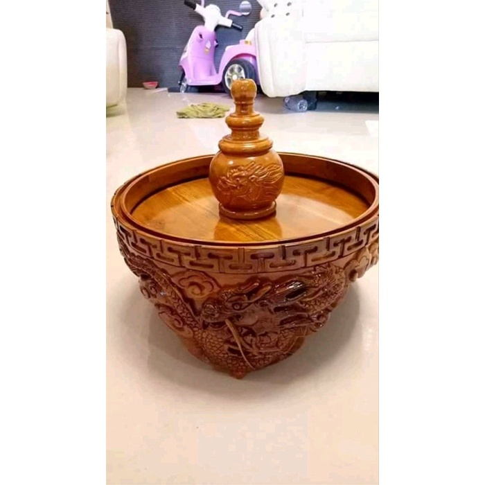 Tebok lovebird motif ukir naga full kayu jati murah berkualitas