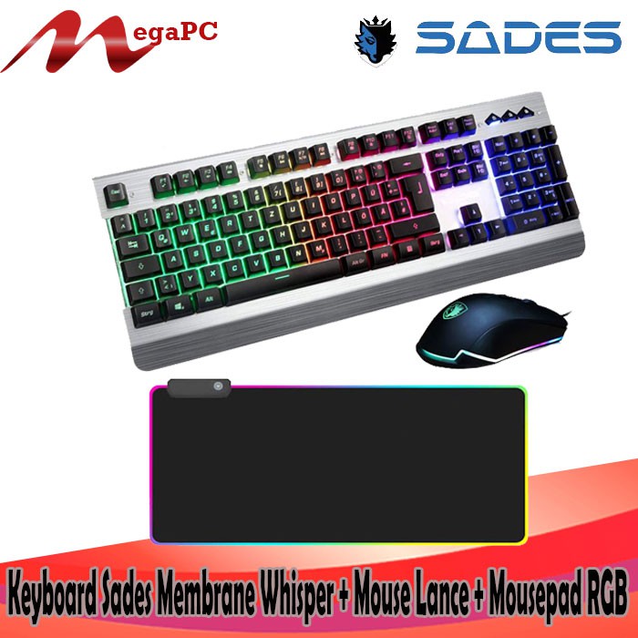 Paket Gaming Keyboard + Mouse sades Lance + Mousepad RGB