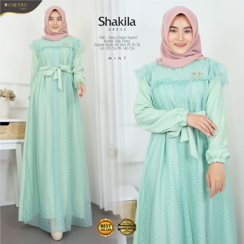Shakila dress zara crepe import mix tile doty