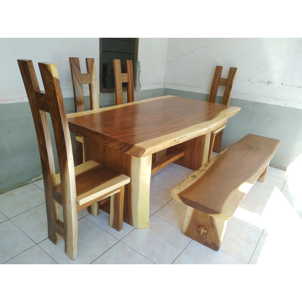 Jual Meja Dan Kursi Makan Kayu Solid | Shopee Indonesia