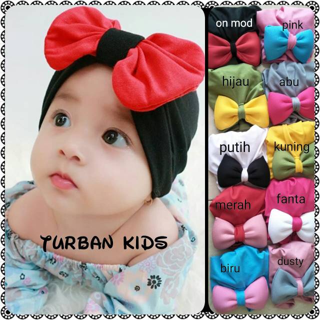 Turban Kupu Beda Warna | Turban kids | Turban Lucu | Turban Bayi dan Anak