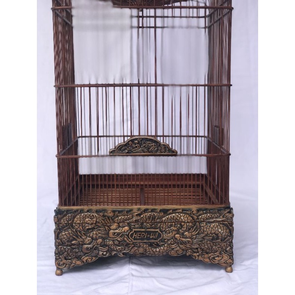 sangkar kacer, sangkar oval, sangkar oval ukir, sangkar ukir