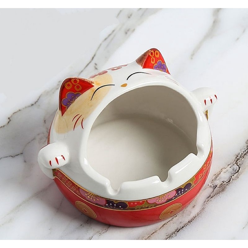 tempat permen/asbak rokok/lucky cat/manekineko/kucing hoki