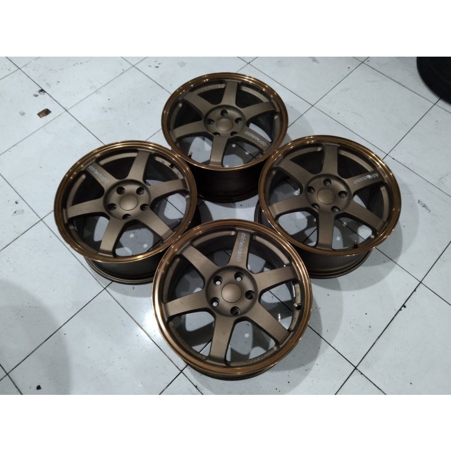 Velg Mobil Racing Bekas Ring 17 Lubang 5 TE37 RAYS R17X8 H5X114,3