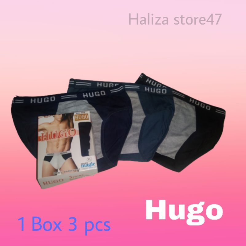 HUGO CELANA DALAM PRIA 1 BOX 3 Pcs