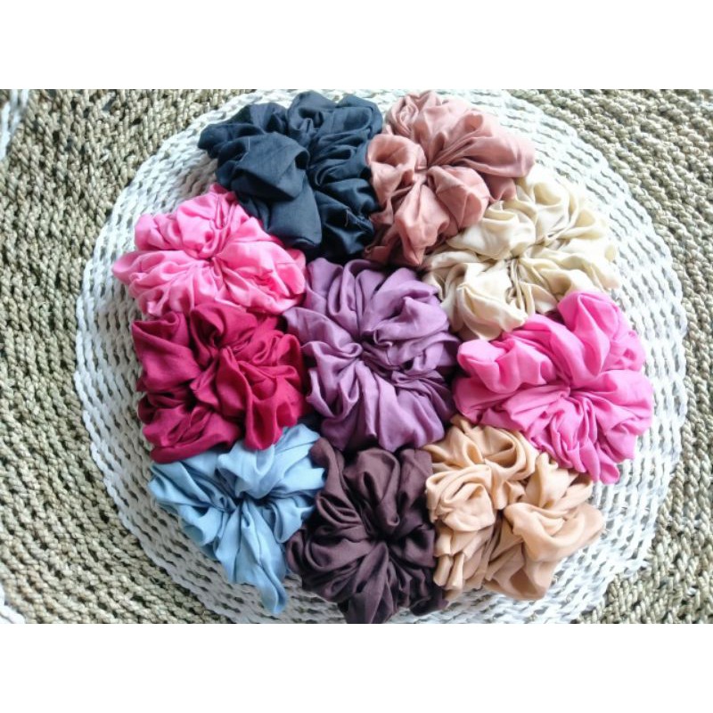 Scrunchie Jumbo | Ikat Rambut Cepol 1kg muat 40pcs