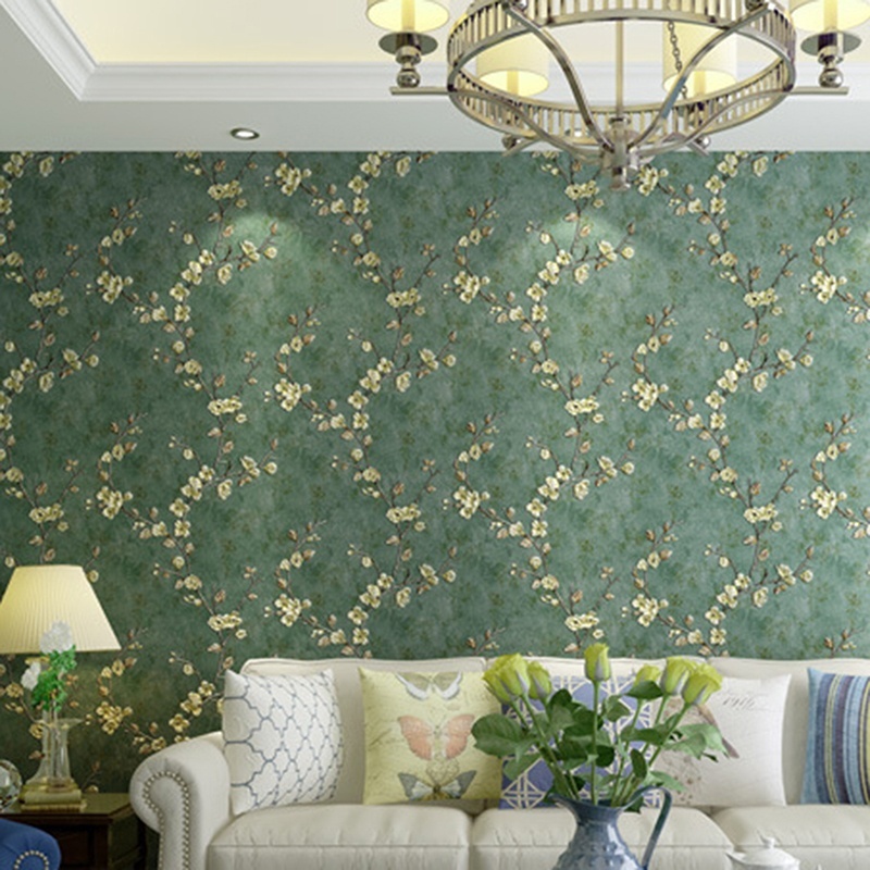 Vine Flower Wall Papers Home Decor Wallpaper Roll For Living Room Bedroom Decoration Mural Shopee Indonesia