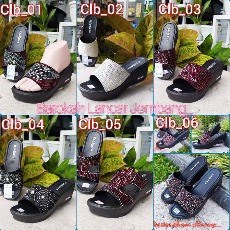 SANDAL WEDGES WANITA SLOP ANDIN SR SIZE 37-40 100% MURAH BERKWALITAS