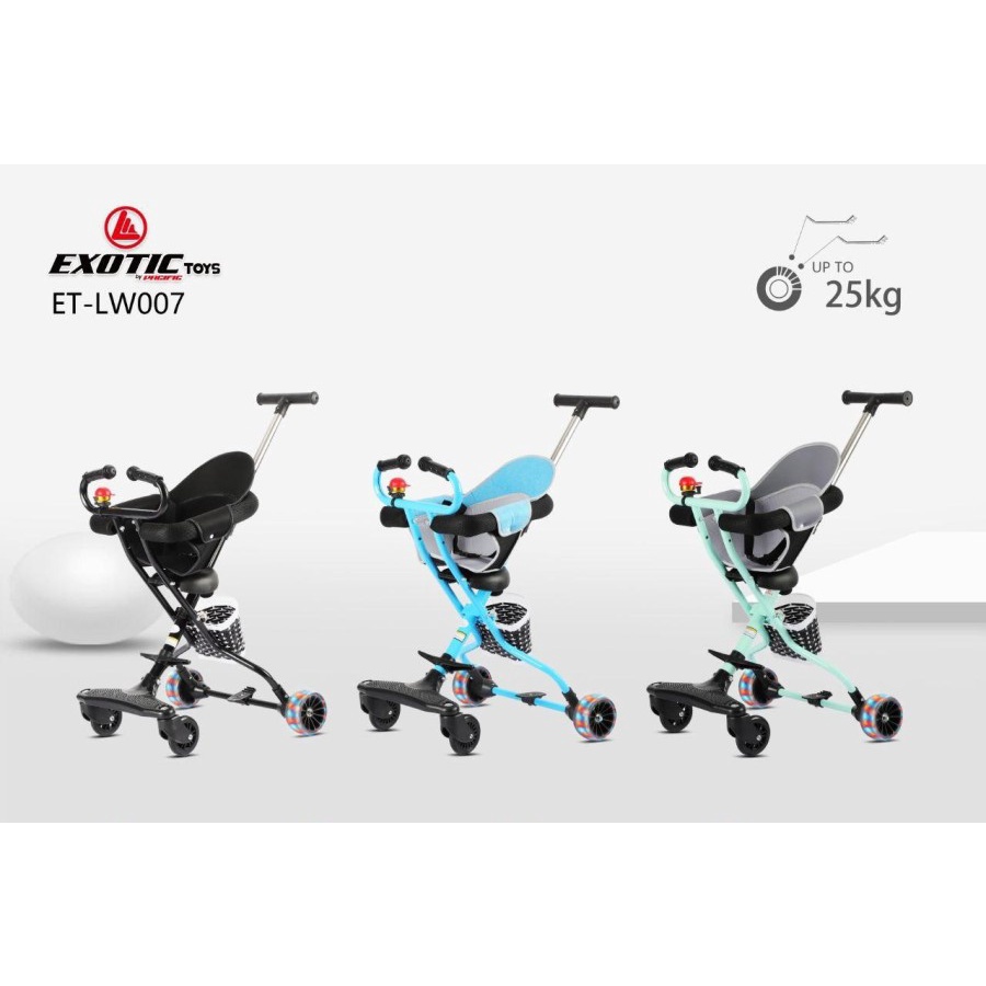 Stroller Anak Bayi Balita Kereta Dorong Stroler Anak Exotic ET LW007 Roda 4 By Pacific Garansi SNI-7