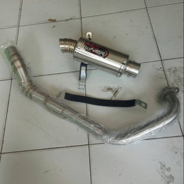KNALPOT PROLINER 20CM KNALPOT PROLINER BULAT BUAT VIXION FU MX KING MX OLD MX NEW TIGER CBR150 SONIC