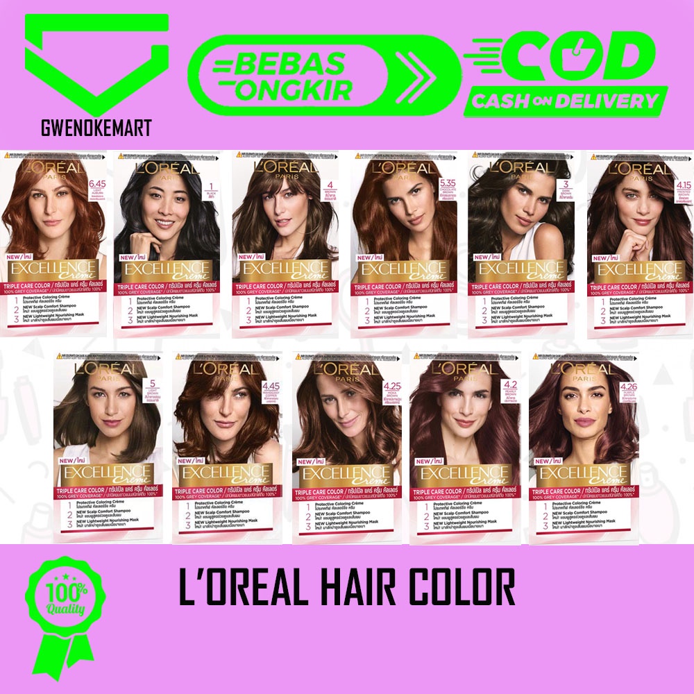 L'OREAL CAT RAMBUT LOREAL HAIR COLOR PEWARNA RAMBUT