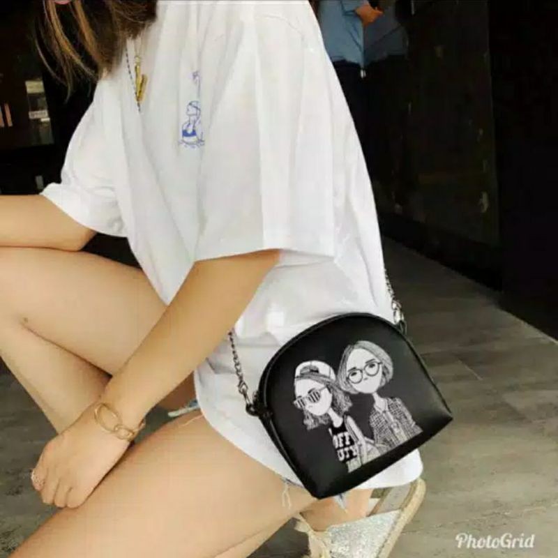 dem_sare / DS1020 - SWAG GIRL Tas Selempang Rantai Fashion Sling Bag Tas Selempang Mini Wanita Fashion