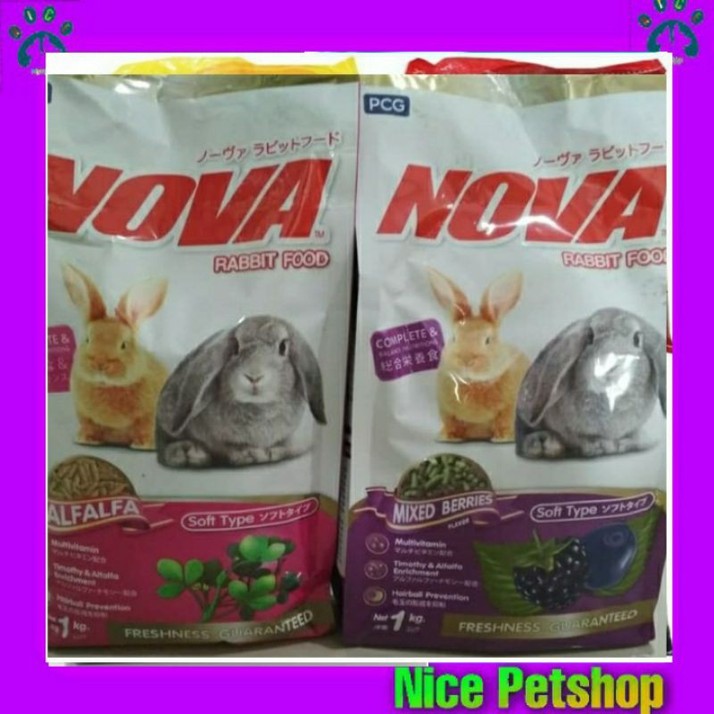 Pelet Kelinci / Makanan kelinci Nova rabit Frespack 1kg