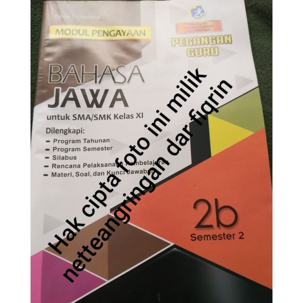 Buku Pegangan Guru Bahasa Jawa SMA  MA K13 Kelas 10 11 X XI Semester 2 revisi 2018 kharisma-1