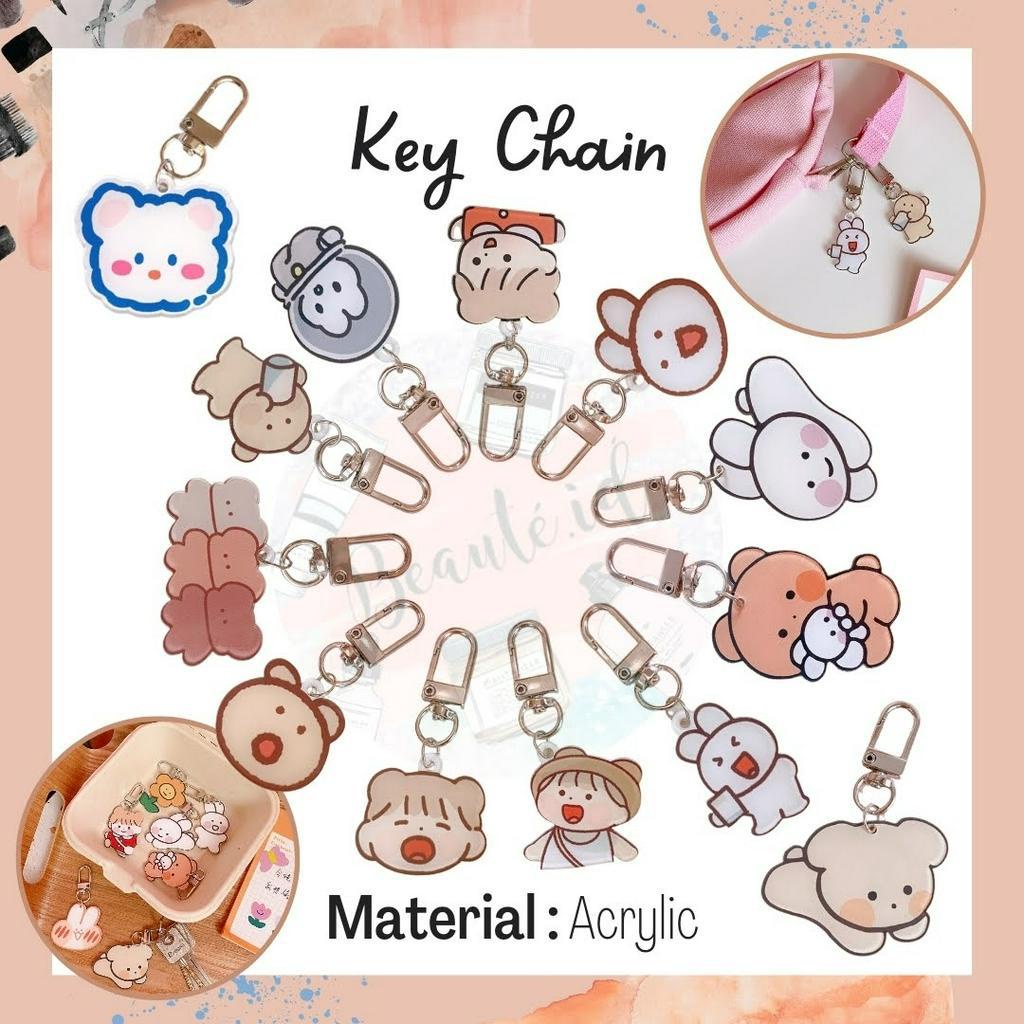 Gantungan Kunci Bahan Akrilik Lucu Gantungan / Cantolan Kunci Motor Mobil Rumah Gantungan Kotak Pensil Aksesoris Liontin Tas Ransel Koleksi Anak Dewasa Modis Cute Acrylic Keychain Souvenir