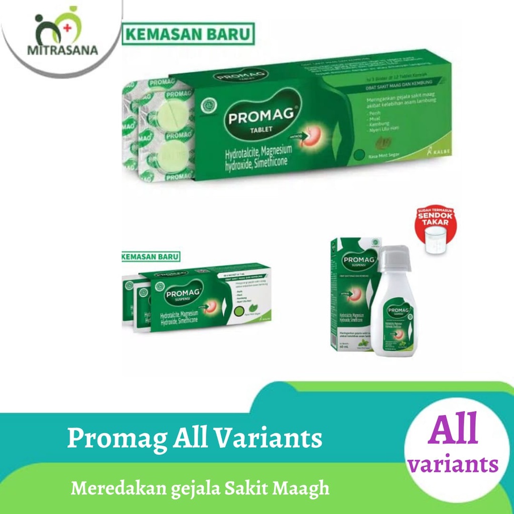 PROMAG BLT@12 TAB/1X3, PROMAG SUSPENSI 7 ML SCH/1X6,PROMAG SUSPENSI 60 ML