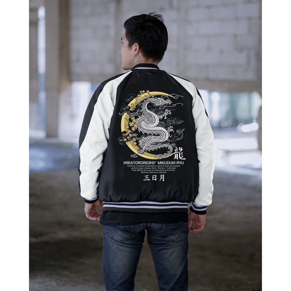 Jaket Varsity Sukajan Bomber Baseball Bisbol Naga Original Kreator Apparel