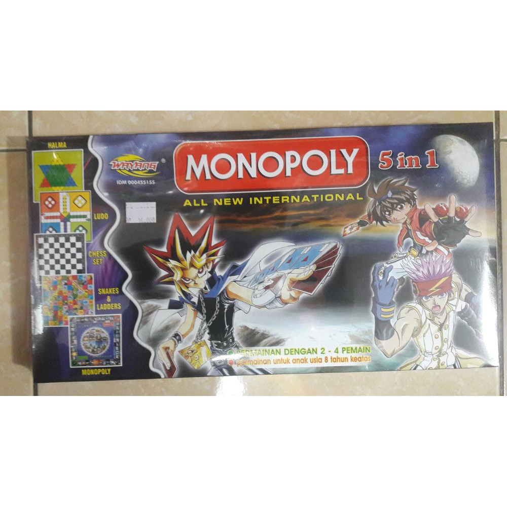 Mainan Monopoli laga Internasional 5 in 1