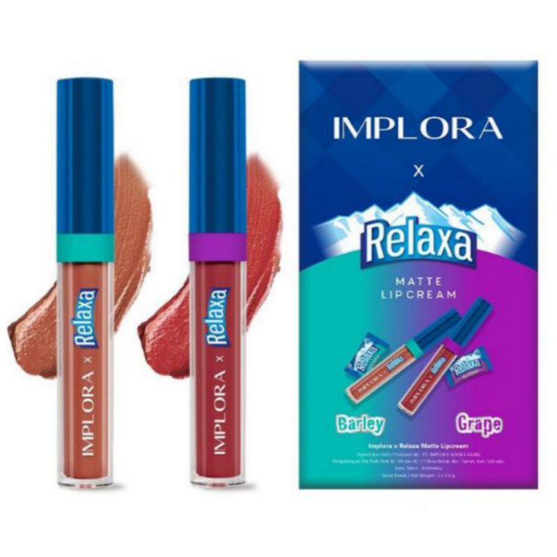 IMPLORA X Relaxa Matte Lip Cream 2x2.9g