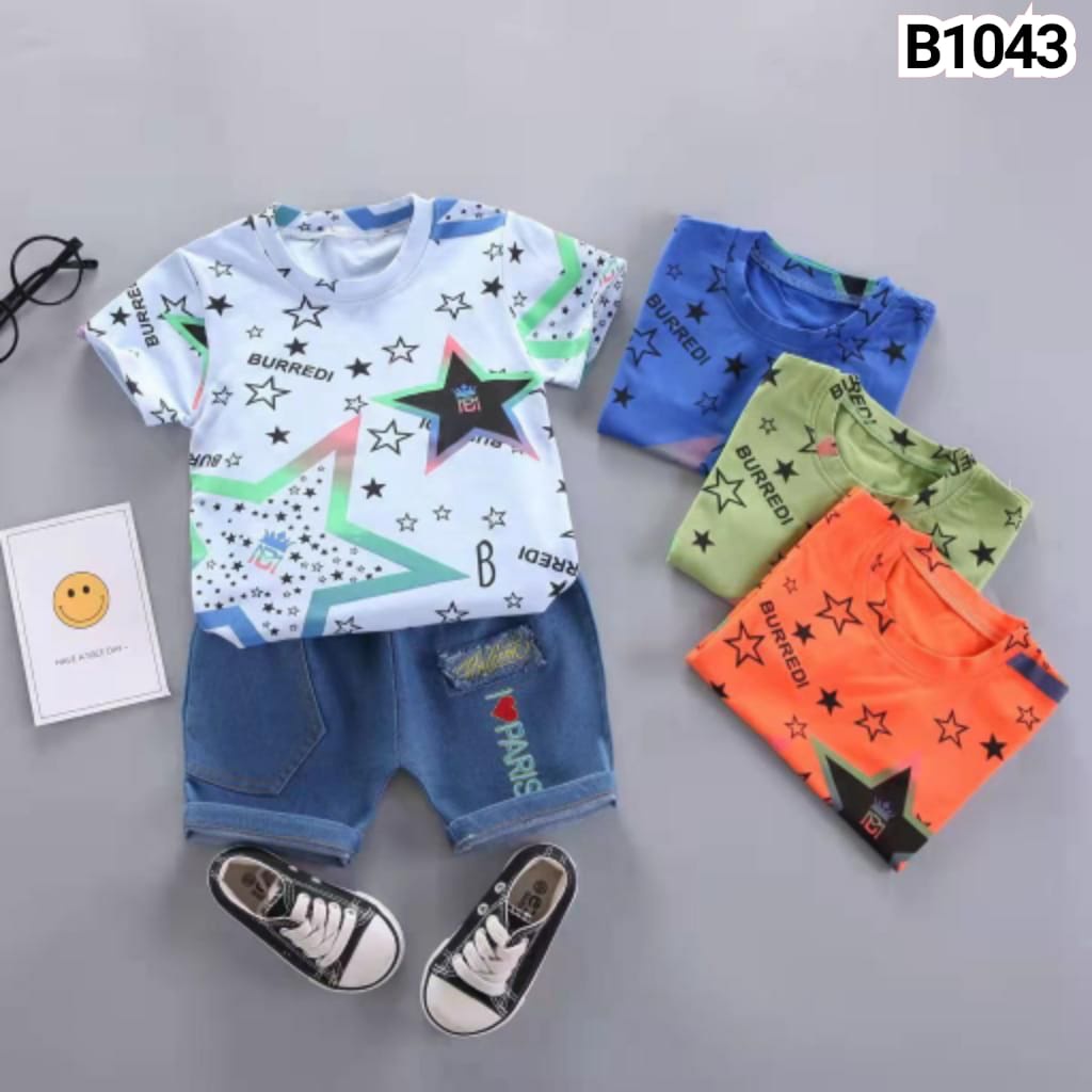 SETELAN ANAK KAOS CELANA STAR IMPORT B1043