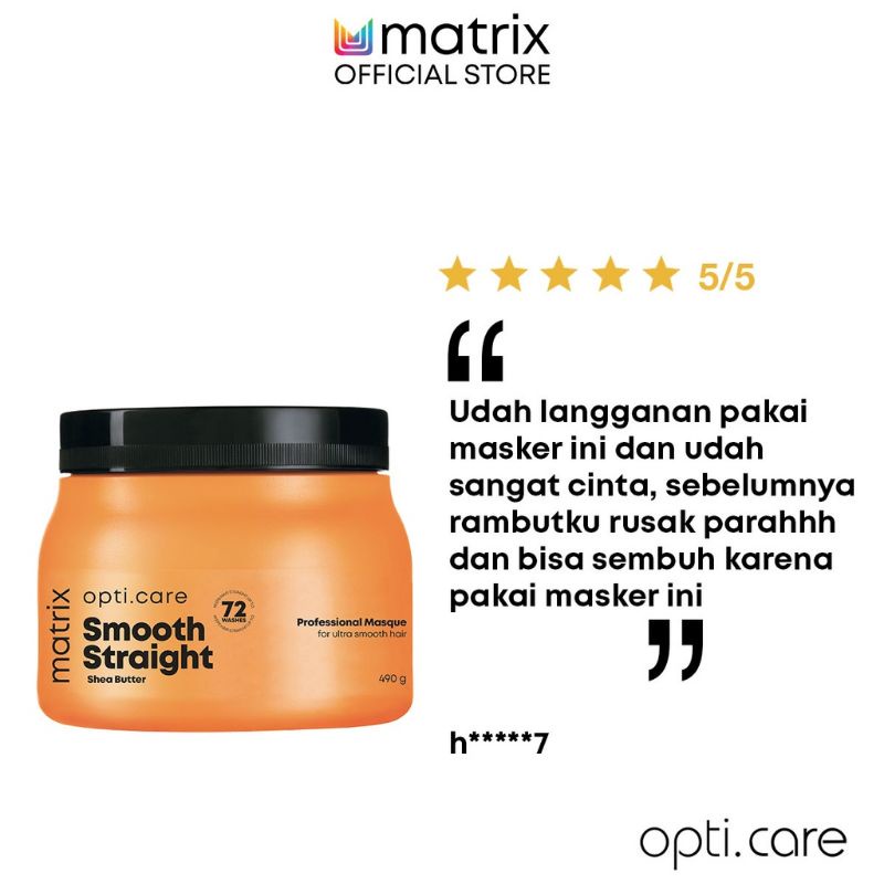 Matrix Opti Care Mask 490gr - Masker Perawatan Rambut Setelah Smoothing