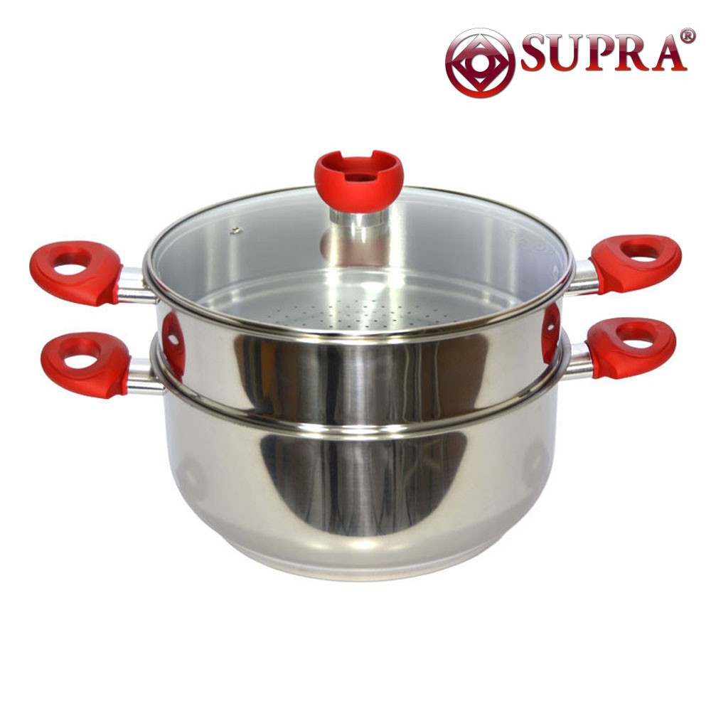 Panci Supra Stainless Kukus Super Steamer 28 cm 2 Susun Langseng
