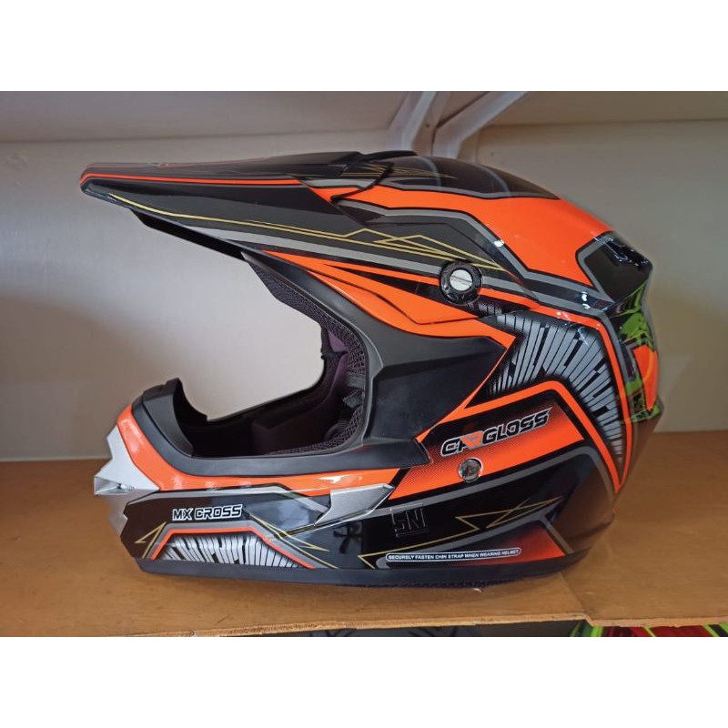HELM CARGLOSS CROS BLACK ORANGE