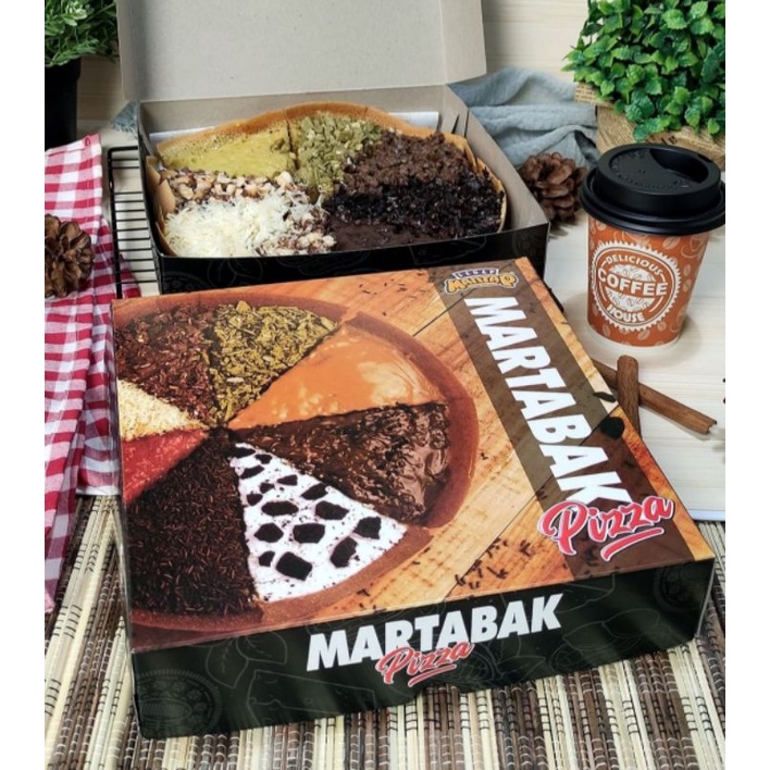 

per 10 pcs ukuran 25x25x5 Dus pizza martabak / box sedap mantap