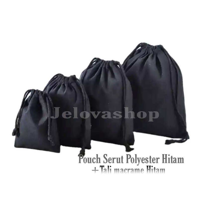 POUCH SERUT HITAM JUMBO( Size Besar )