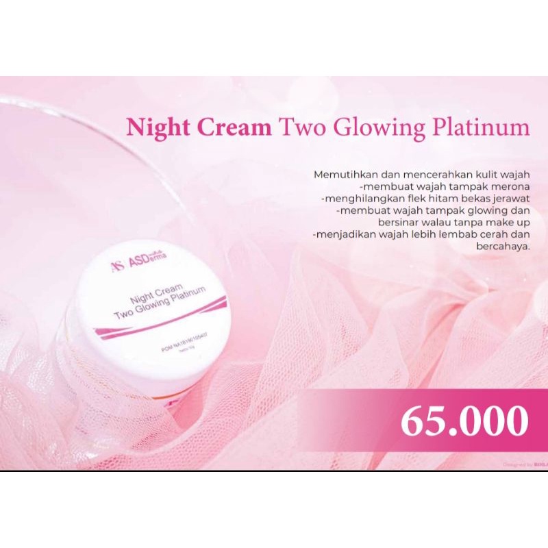 night cream two glowing platinum asderma