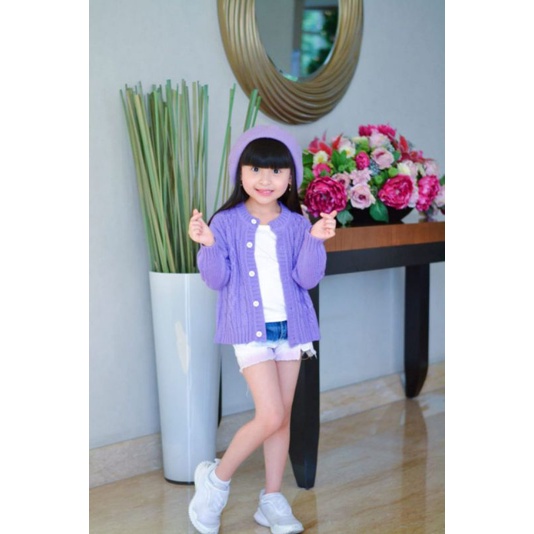 Afsheenastore Cardigan Rajut Anak Candy Pop Cardy