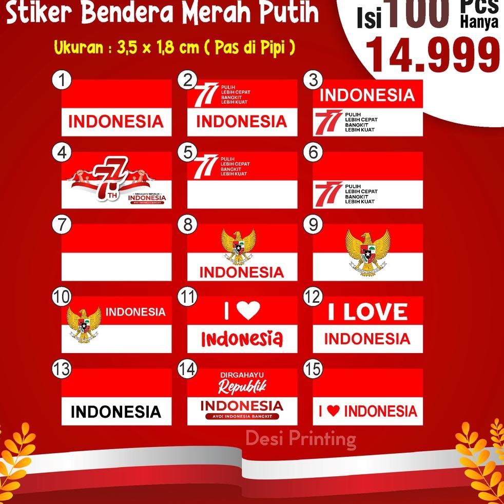 

BIG PROMO Stiker Pipi Bendera Merah Putih 1 Pcs (PREMIUM) ✹ 861