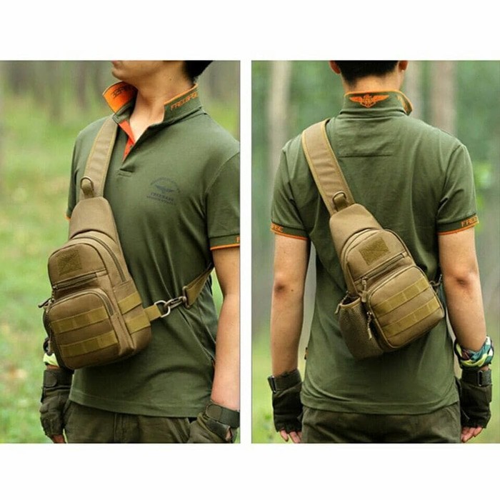 Tas Pria Army Tactical Import Impor Slempang Selempang Sling Bag D5SM9