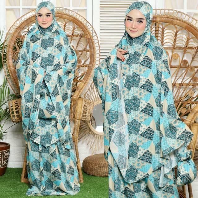 Mukena abstrak 4 warna