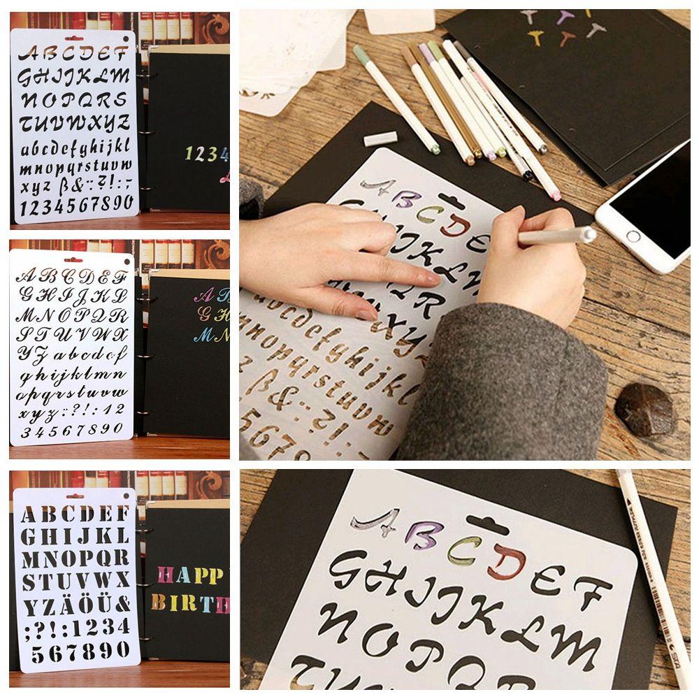 Suyo Stensil Plastik Diary Scrapbooking Alat Tulis Lukisan Template