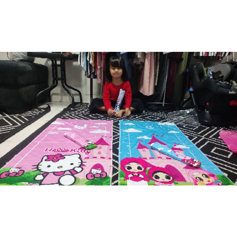 SAJADAH KARAKTER KARTUN FREE TAS POUCH SARUNG / SEJADAH MOTIF / SAJADAH PINTAR / SAJADAH ANAK / MIRIP SAJADAH OLIKE-3