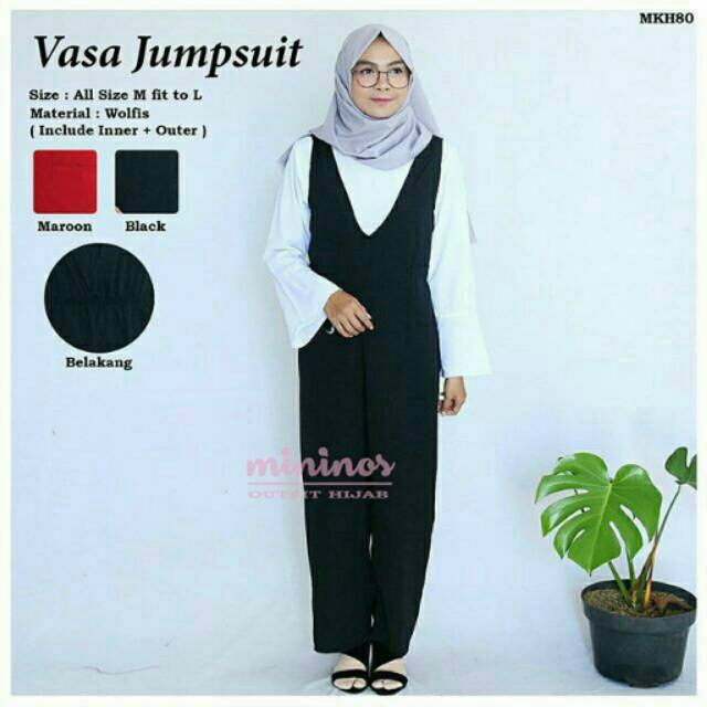 Vasa jumpsuit black || mininos outfit hijab
