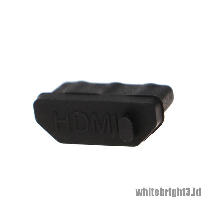 &lt; White3 &gt; 10pcs Cover Pelindung Anti Debu Bahan Karet Untuk HDMI Female