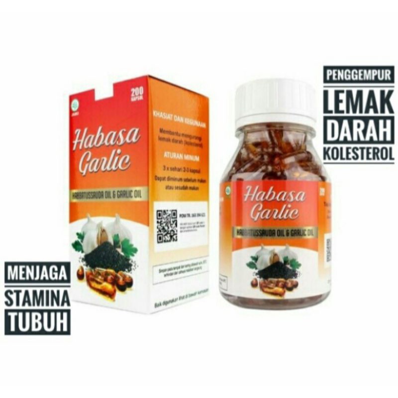 Habasa Garlic Habbatusauda Plus Garlic Oil 200 kapsul