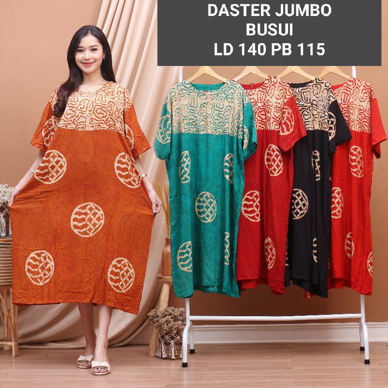 BAJU TIDUR DASTER RAYON JUMBO FULL KANCING BAHAN RAYON