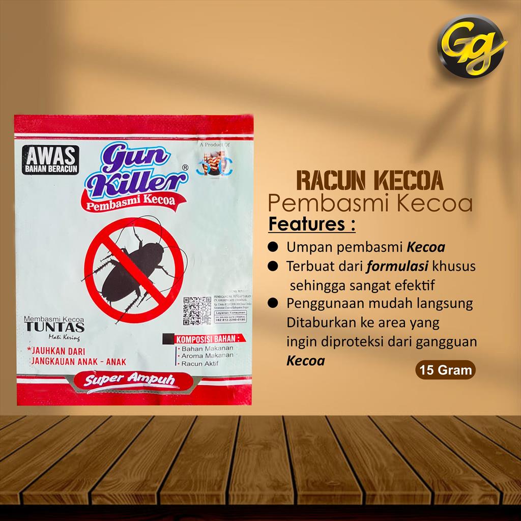 GUN KILLER PEMBASMI KECOAK SACHET 15 GRAM INSEKTISIDA