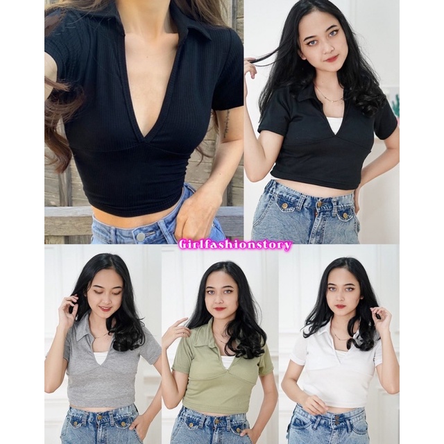 GFS ESTRELLA CROP TOP KAOS PENDEK WANITA