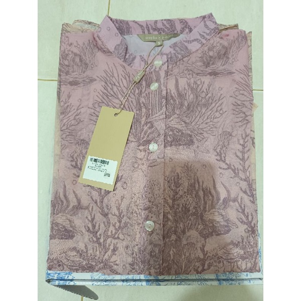 El Mar Minorca Shirt with Puff Sleeve Wisteria