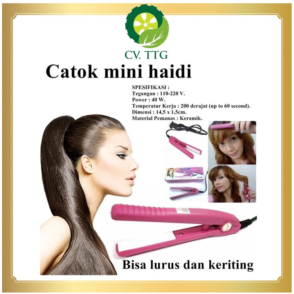 Catokan Rambut Mini Topsonic Hair Care  / Catokan Rambut Lurus Dan Keriting