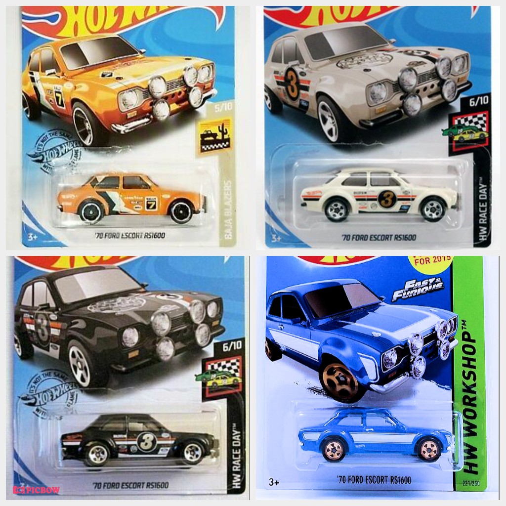 Hot Wheels 70 Ford Escort RS1600 RS 1600 HW Hotwheels Biru Hitam Orange Putih Fast and Furious