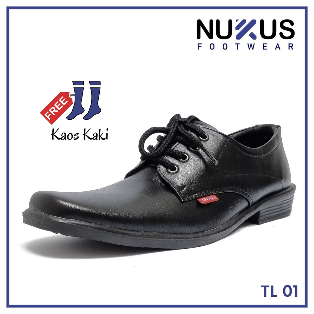 Sepatu Pria Pantofel Tali Hitam - TLM