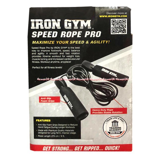 Iron Gym Speed Rope Skip Rope Pro Tali Skipping Irongym Tali Skip Untuk Loncat Tali Iron Gim Ropes