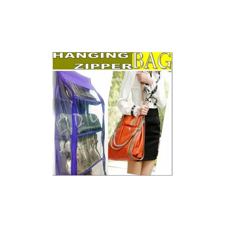 Hanging Bag Organizer Zipper HBO Resleting Tempat simpan Tas Handbag