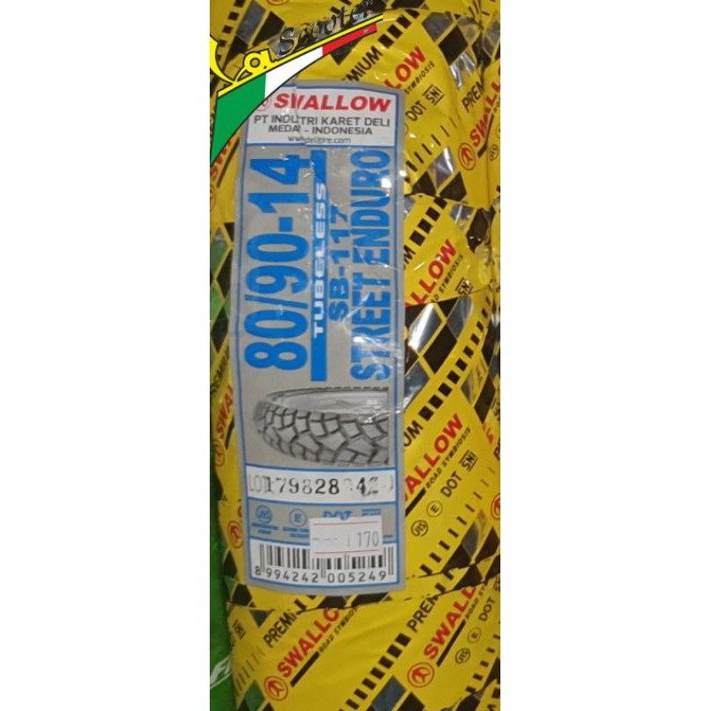 BAN TUBELESS 80 90-14 SWALLOW