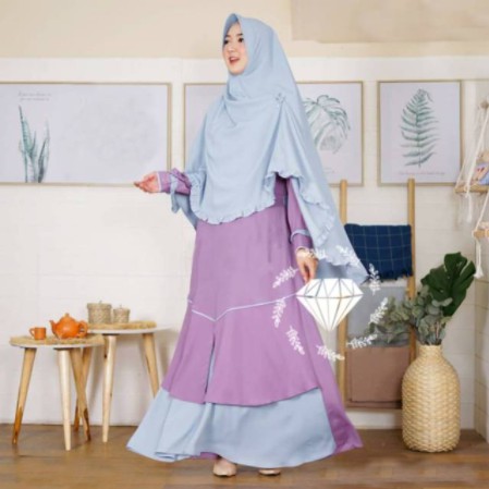 Baju Gamis Wanita Syari Remaja Terbaru 2022 Model Kekinian Trendy Edisi Lebaran Jumbo Pesta Kondanga